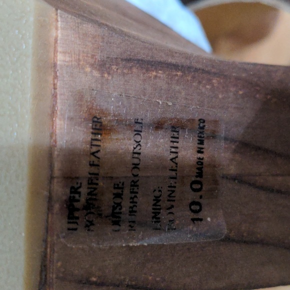 SOLD NEW BedStu Marilyn Teak Rustic Leather Platform Sandals sz 10 Boho - Picture 8 of 11